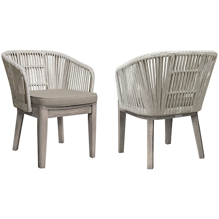 Set of 2 Outdoor Dining Chairs