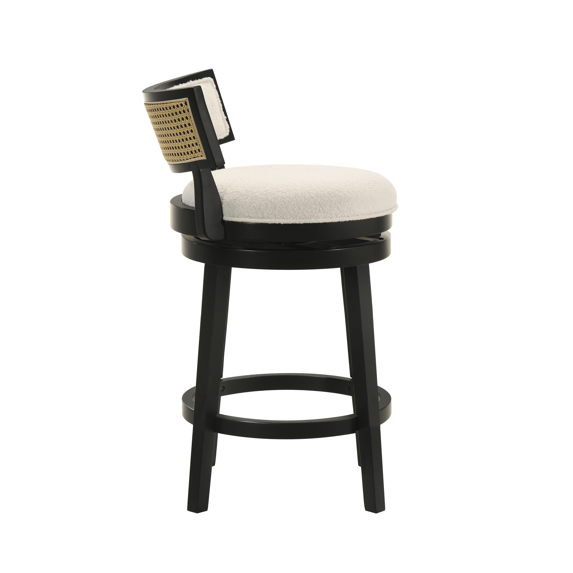 Upholstered Round Swivel Counter Stool