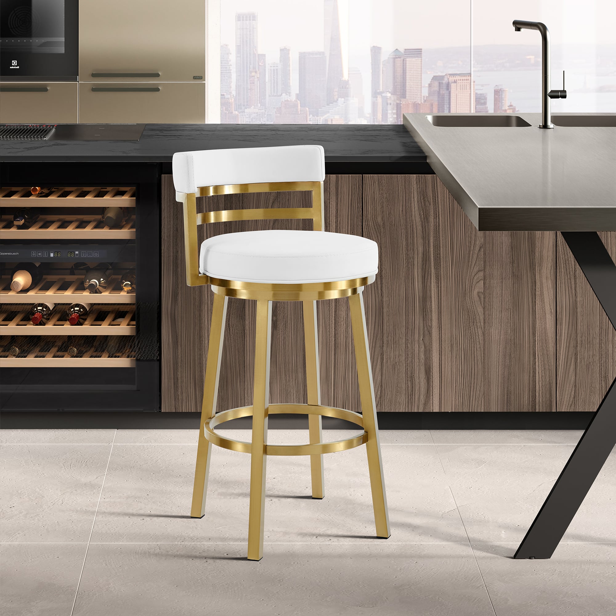 Armen Living Madrid Counter-Height Stool