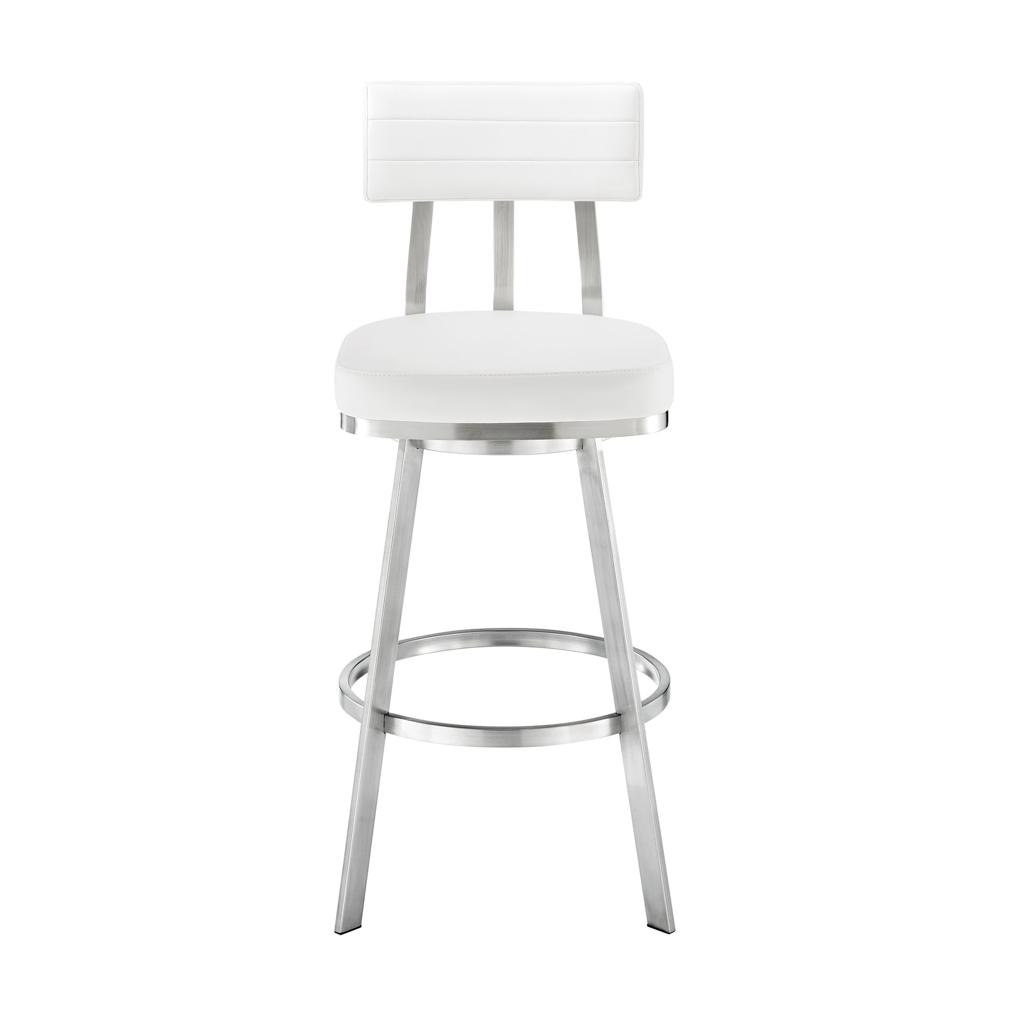 Armen Living Benjamin White Barstool