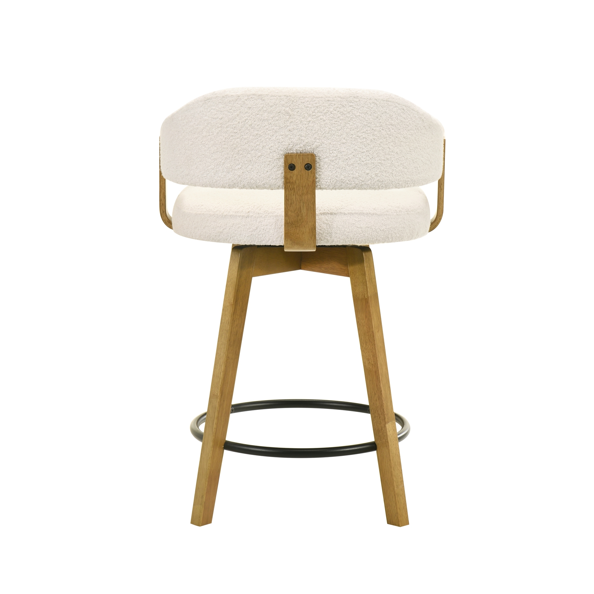 Upholstered Low-Back Counter Stool