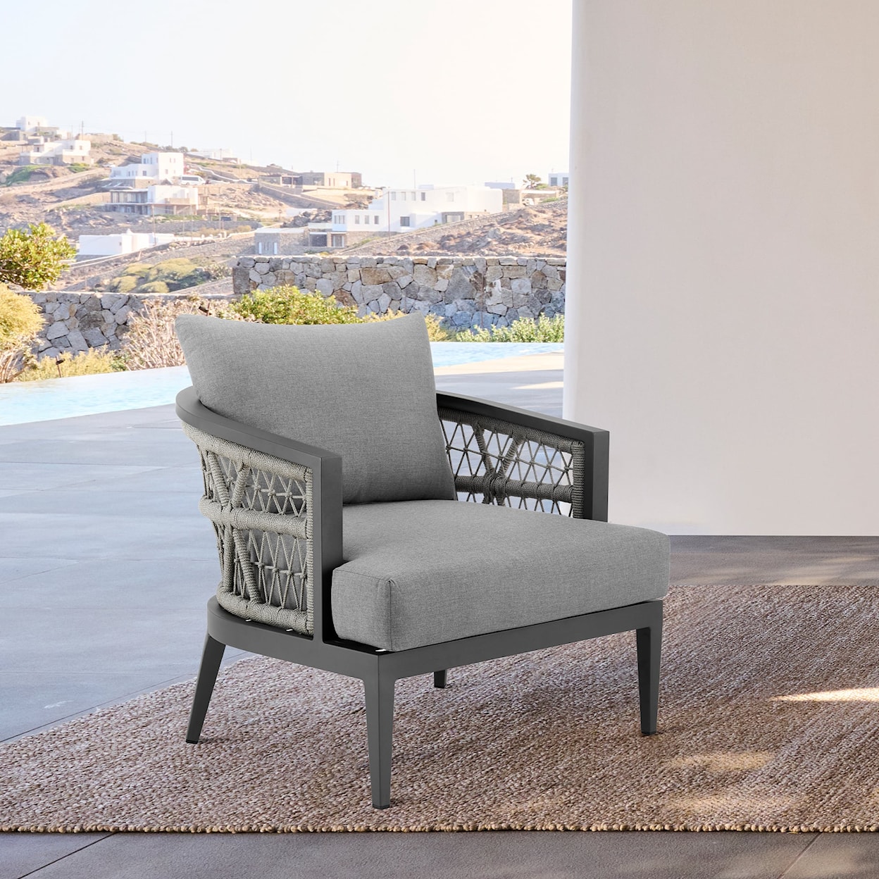 Armen Living Zella Outdoor Chair