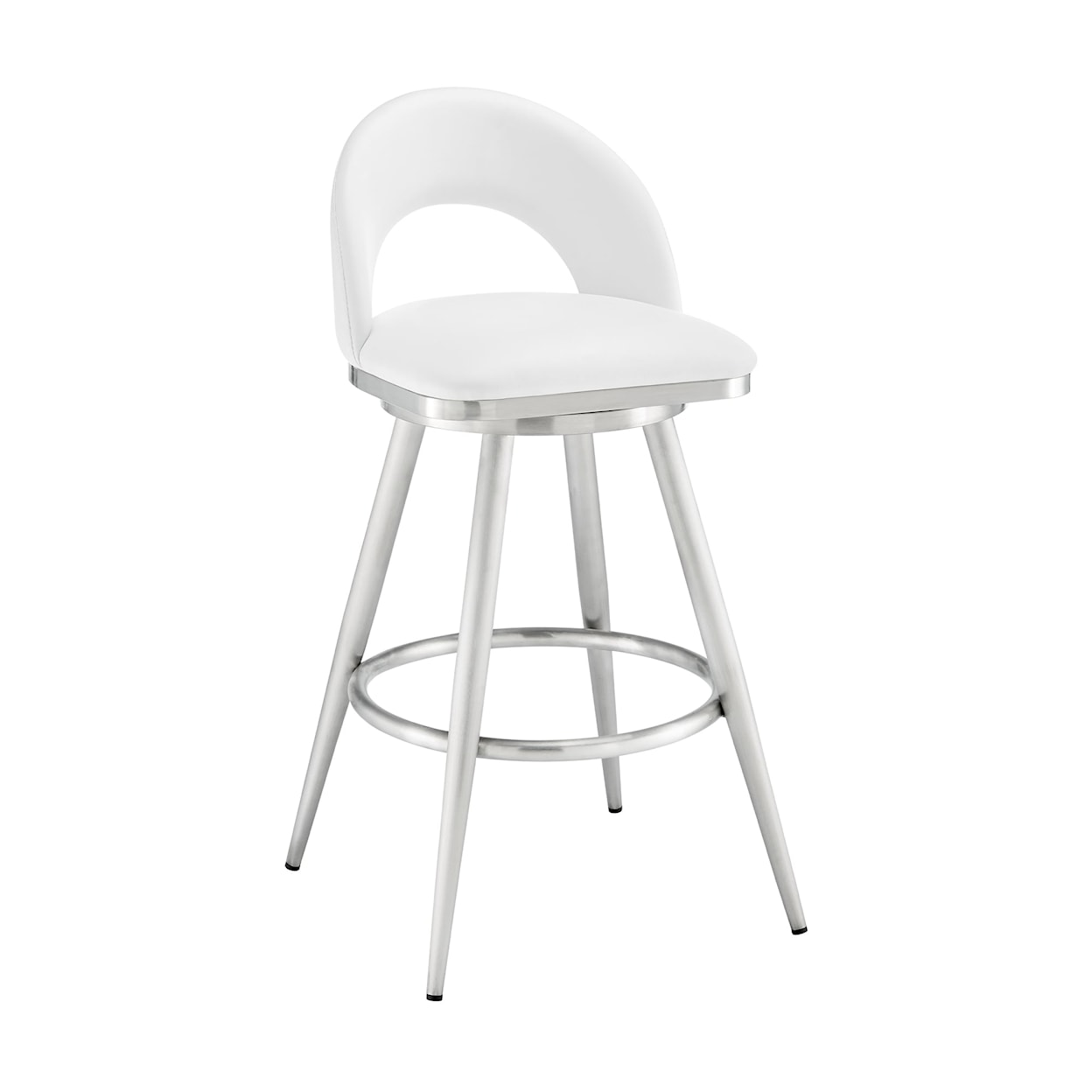 Armen Living Charlotte White Barstool