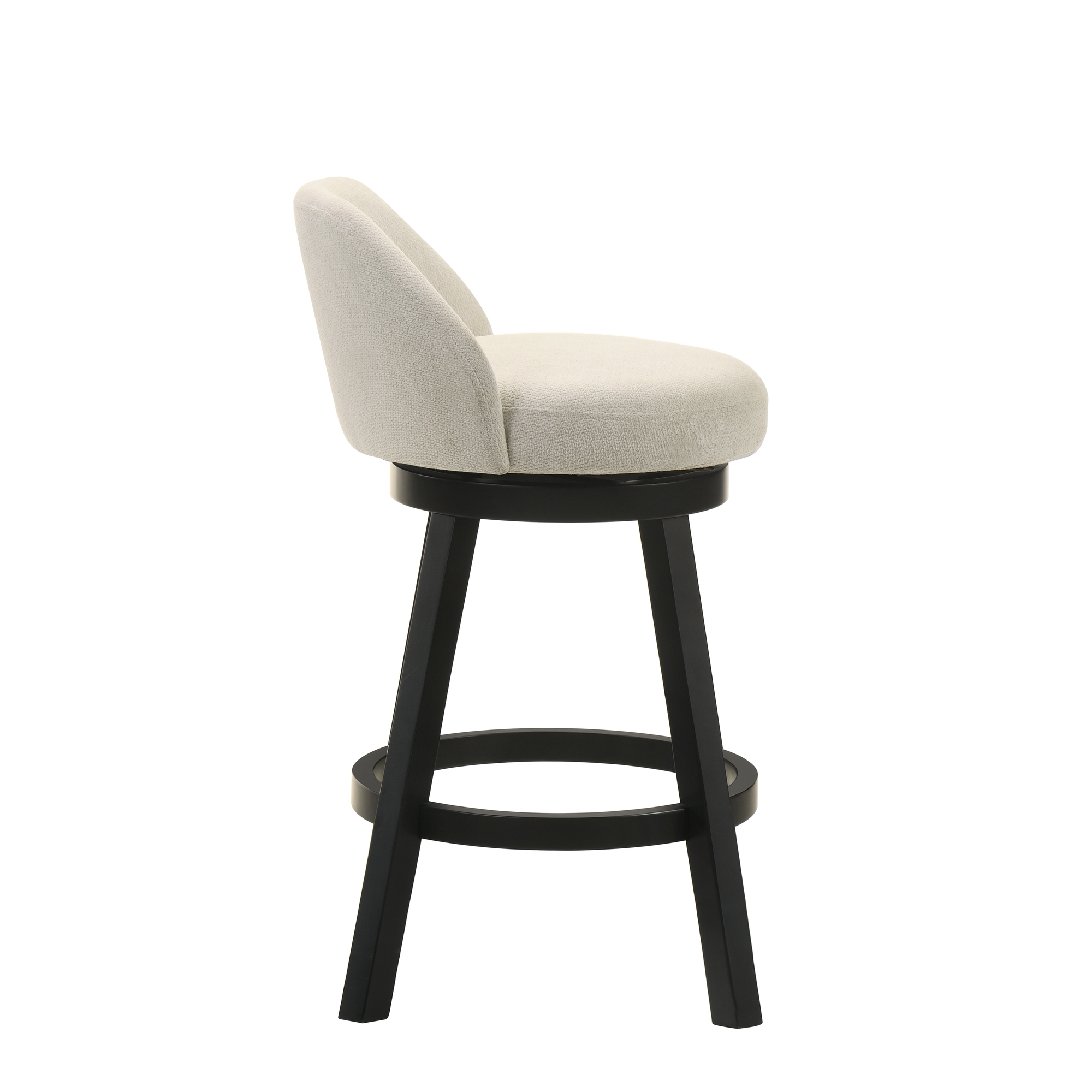 Armen Living Erika Low Curved-Back Swivel Counter Stool