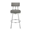 Armen Living Benjamin Gray Counter-Height Stool