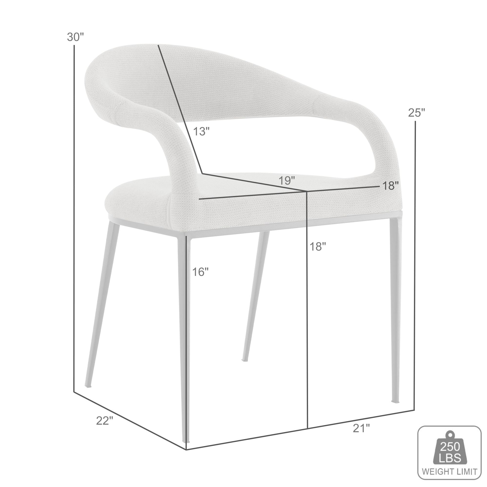 Armen Living Morgan Upholstered Dining Chairs