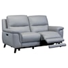 Armen Living Lizette Gray Leather Living Room Set