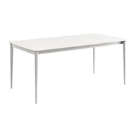 Contemporary Outdoor Dining Table with Porcelain Top