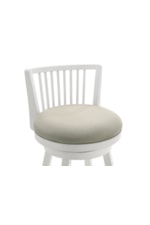 Armen Living Harper Modern Farmhouse Upholstered Spindle-Back Swivel Barstool