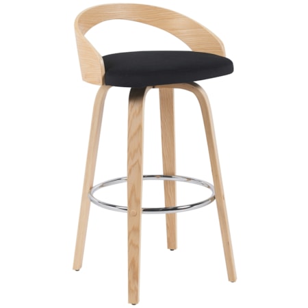 Open-Back Swivel Barstool