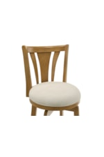 Armen Living Elle Modern Casual Upholstered Barstool with 360-Degree Swivel