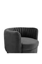 Armen Living Davy Contemporary Velvet Swivel Accent Chair with Gold Base