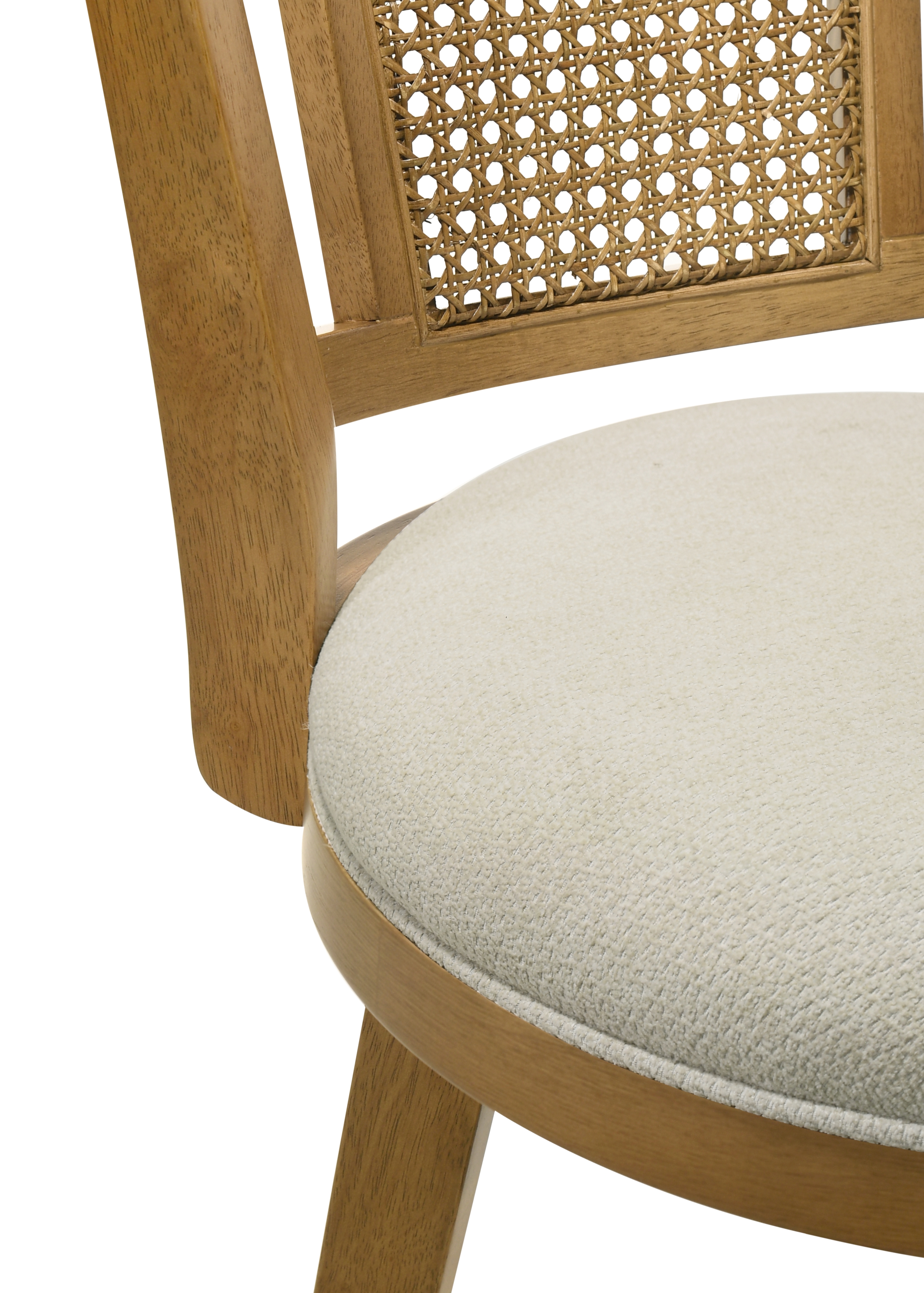 Armen Living Isla Splat-Back Upholstered Swivel Barstool