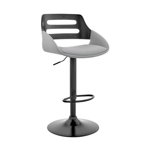 Contemporary Adjustable Height Swivel Bar Stool