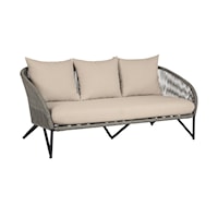 Contemporary Outdoor Sofa with Rope Arms