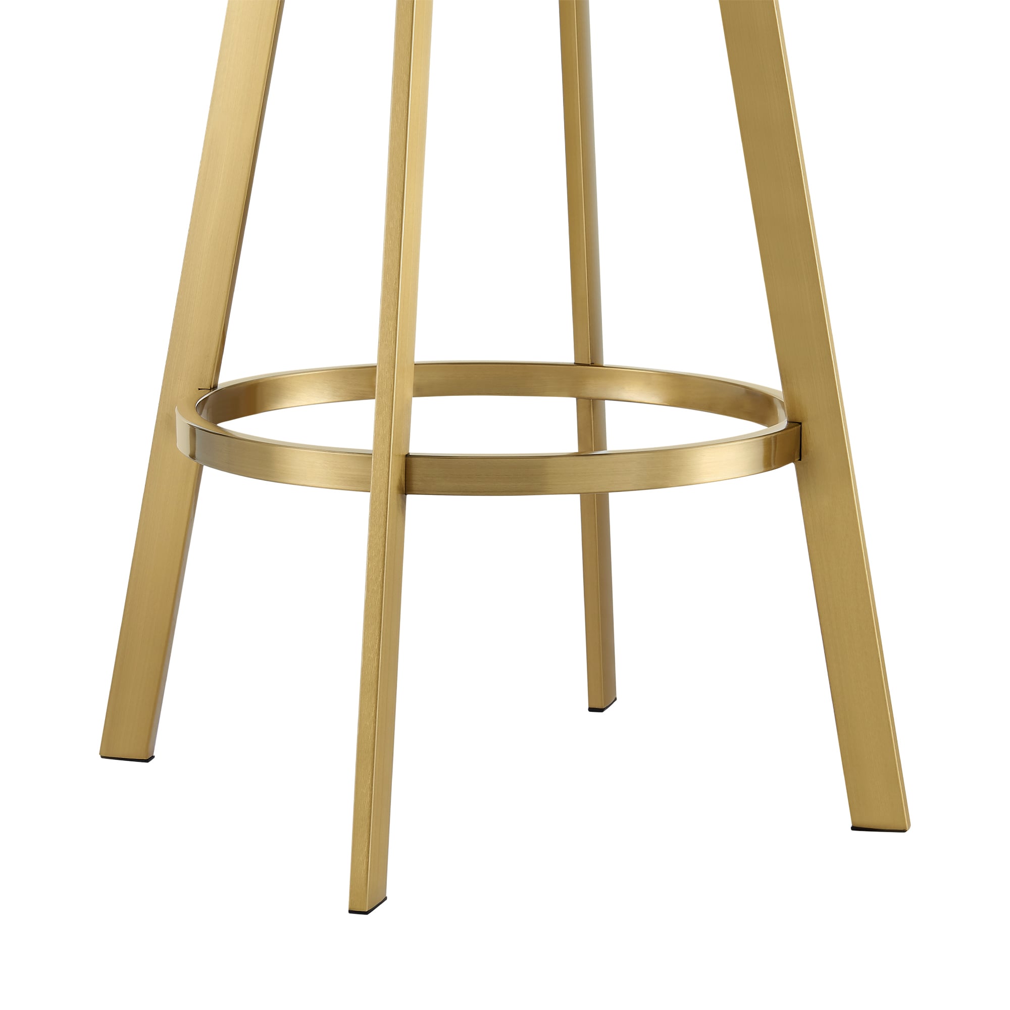 Armen Living Saturn Gold Stainless Steel Swivel Stool