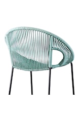 Armen Living Acapulco Casual 30" Indoor/Outdoor Bar Stool with Wasabi Rope