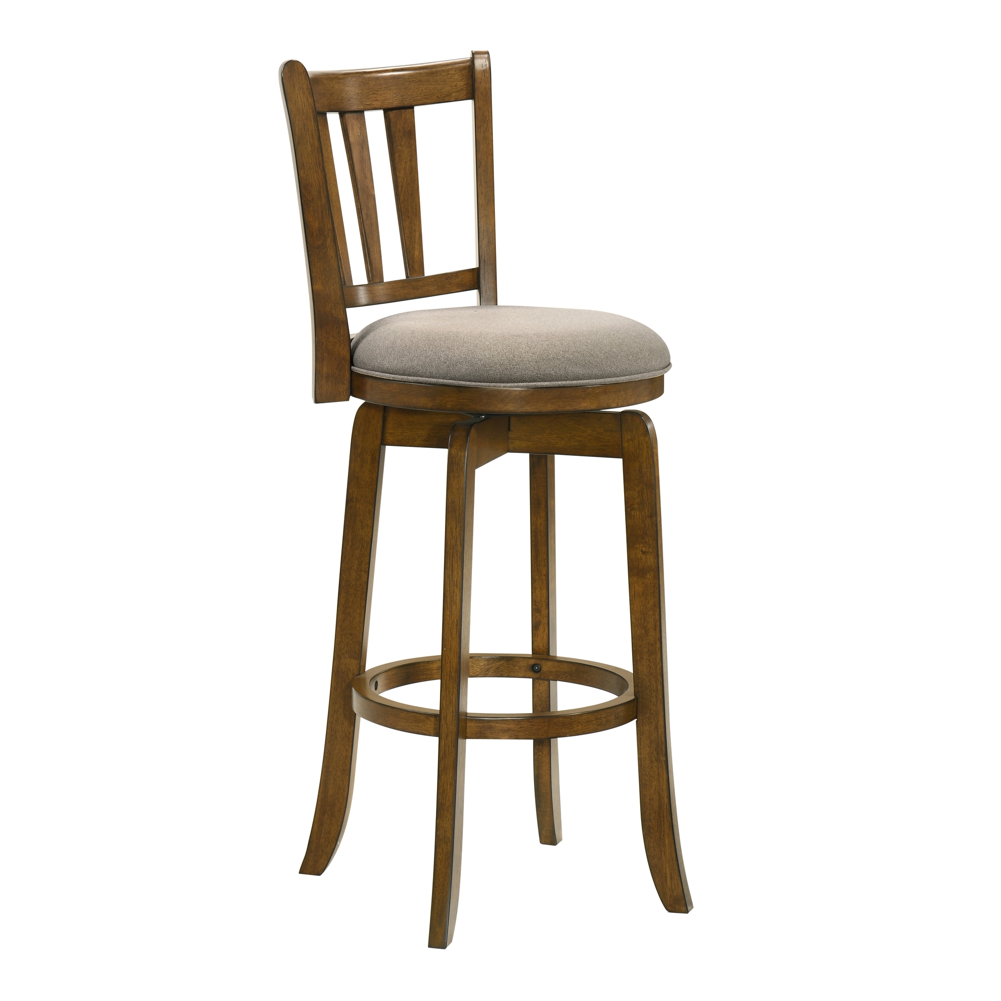 Armen Living Wren Slat-Back Swivel Barstool