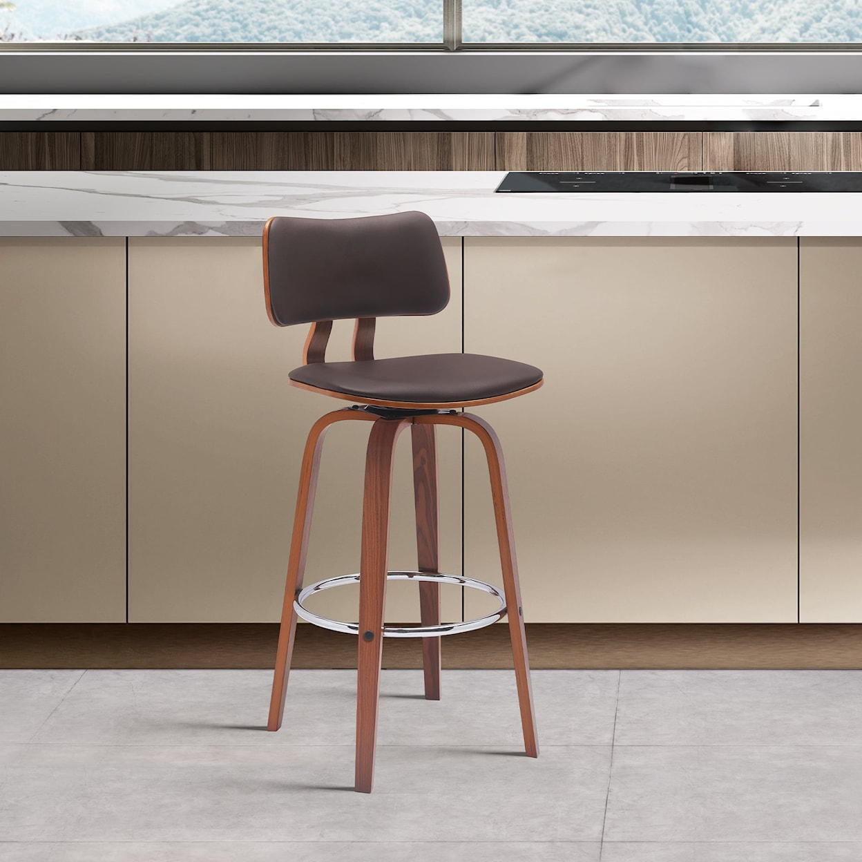 Armen Living Pico Counter-Height Swivel Stool