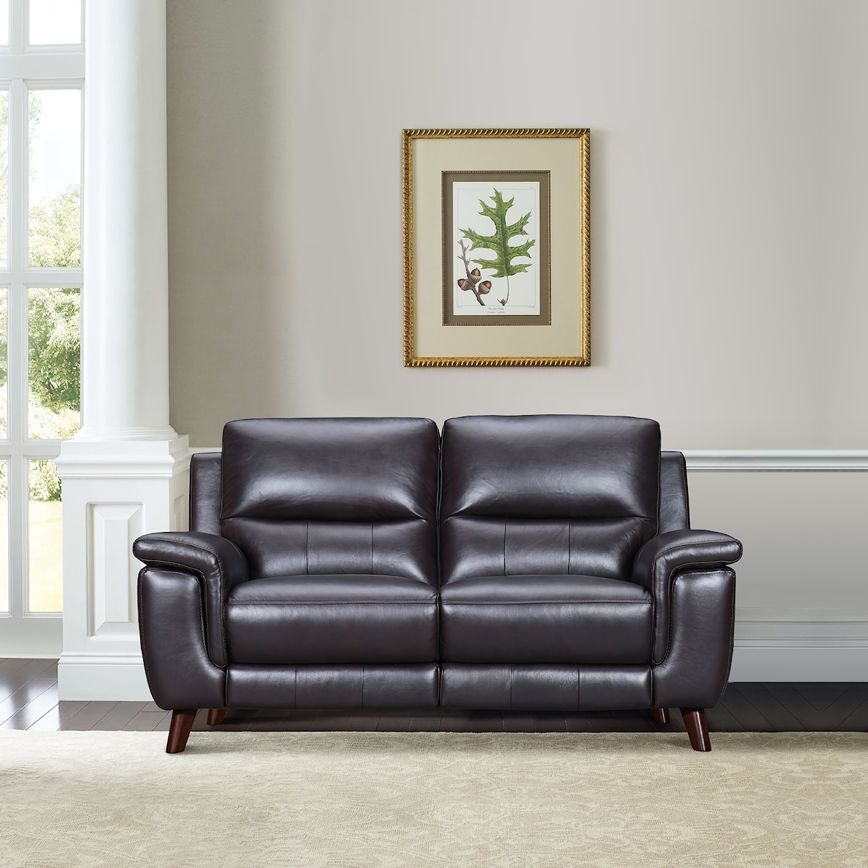 Armen Living Lizette Leather Loveseat