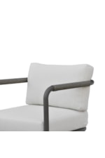 Armen Living Dorado Modern Coastal Outdoor Club Chair with Rope Accent