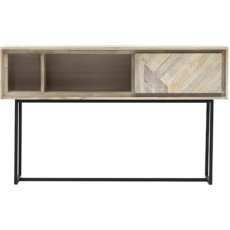 Drawer Console Table in Natural Acacia Wood