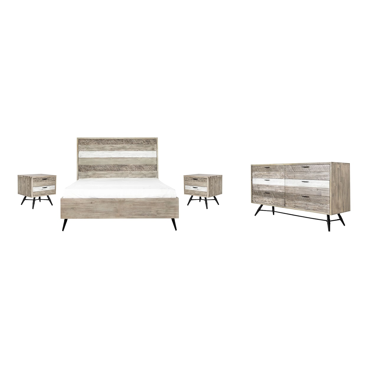 Armen Living Bridges 4pc Bedroom Set