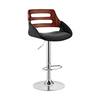 Contemporary Adjustable Height Swivel Bar Stool