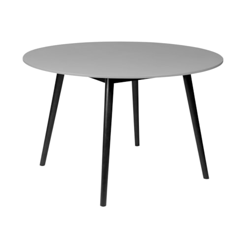 Contemporary 47" Round Outdoor Dining Table with Super Stone Top
