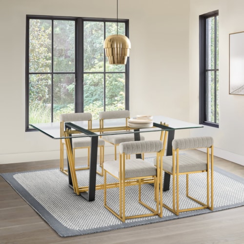 Modern 5-Piece Dining Set