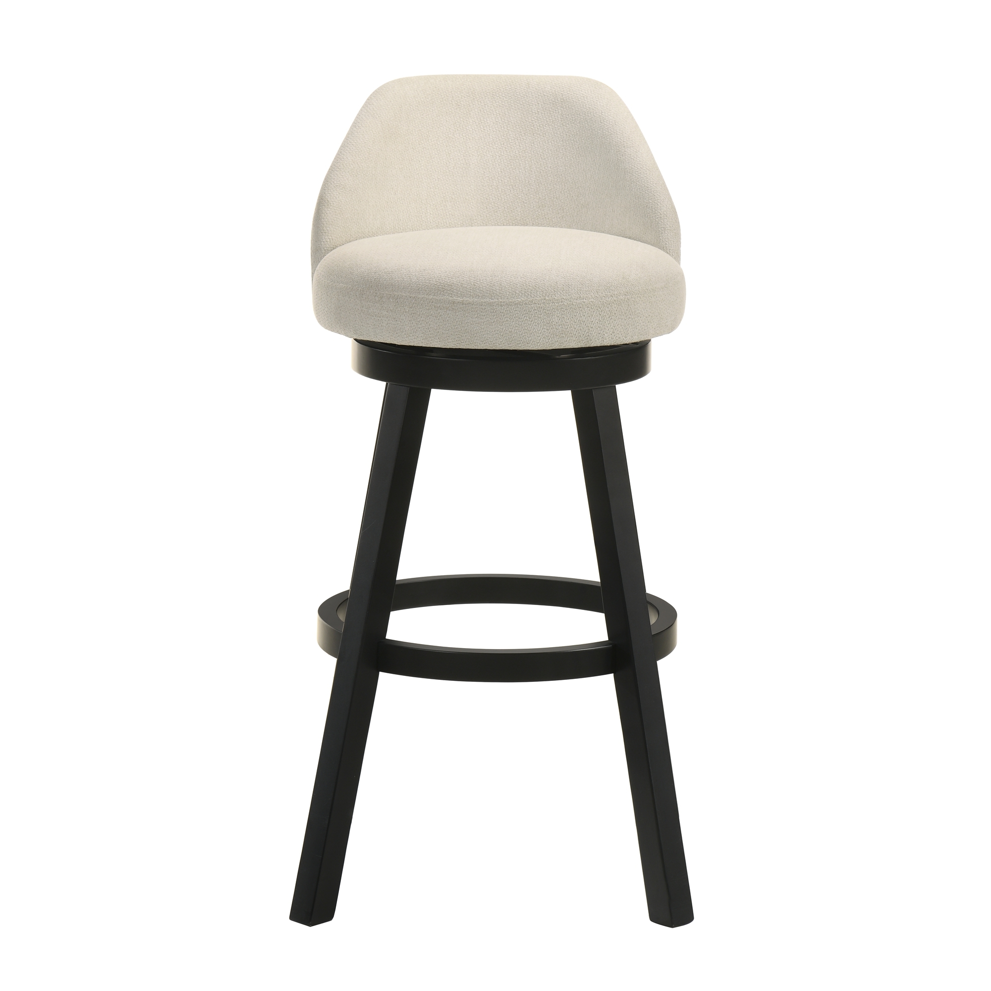 Low Curved-Back Swivel Barstool