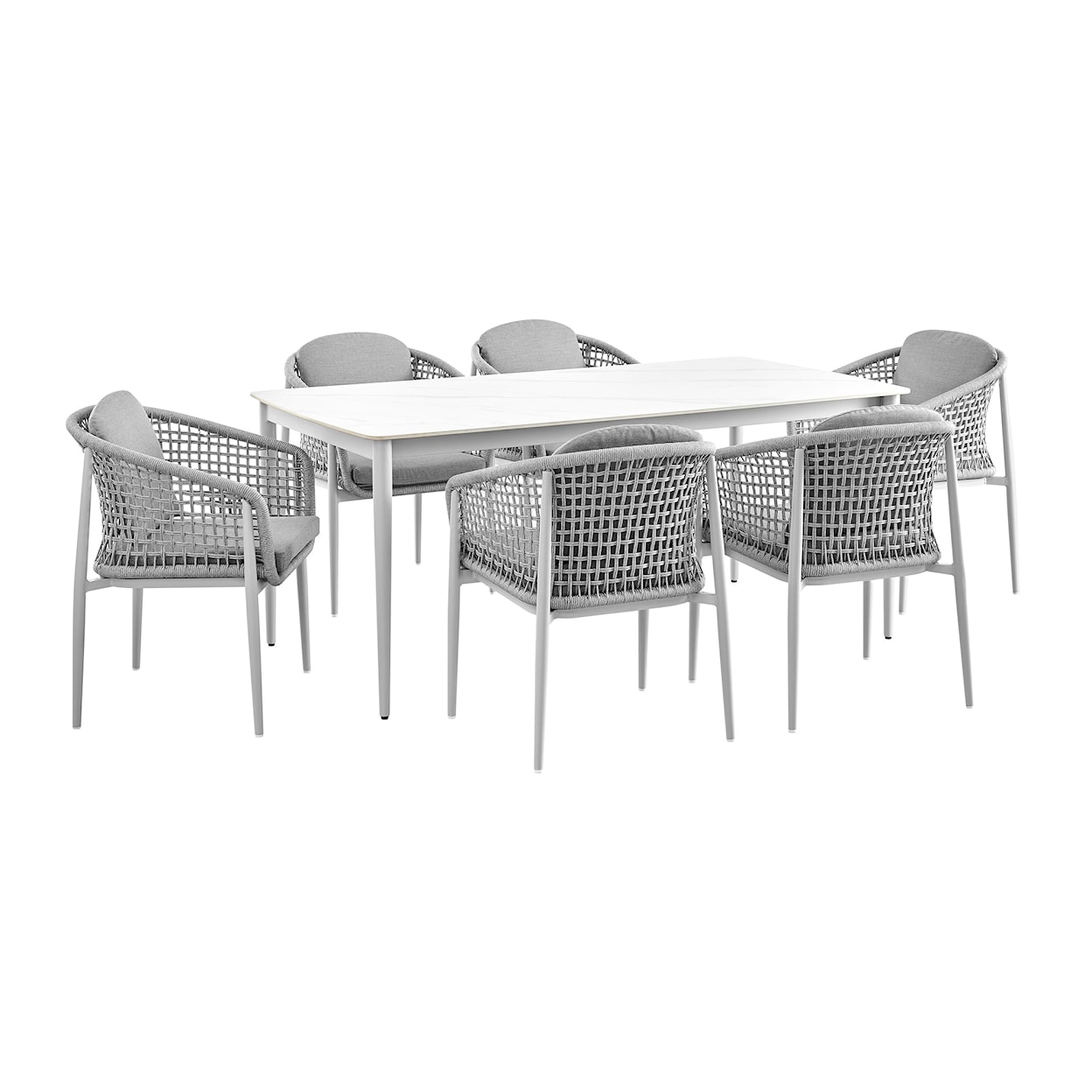 Armen Living Rhodes 7-Piece Outdoor Dining Set