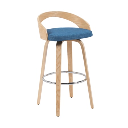 Open-Back Swivel Barstool