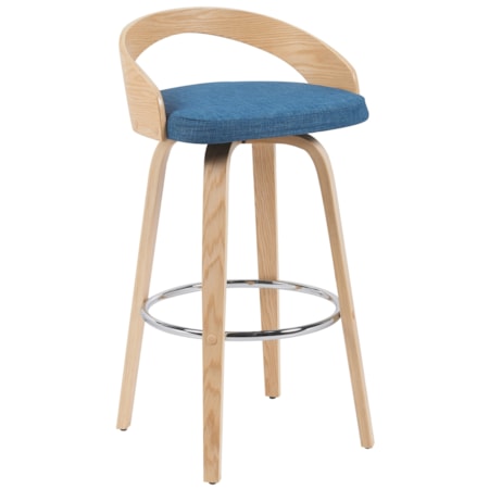 Open-Back Swivel Barstool