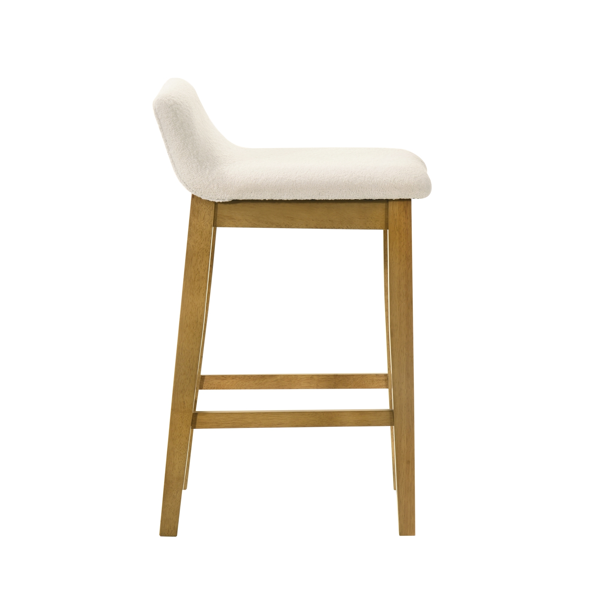 Upholstered Low-Back Fixed Counter Stool