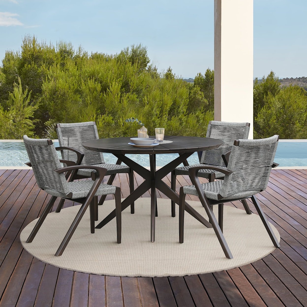 Armen Living Sachi Outdoor Set