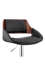 Armen Living Colby Contemporary Adjustable Faux Leather Bar Stool