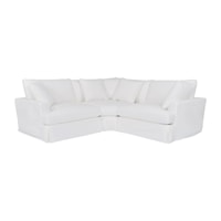 Contemporary 3-Piece Sectional Sofa with 5 Toss Pillows