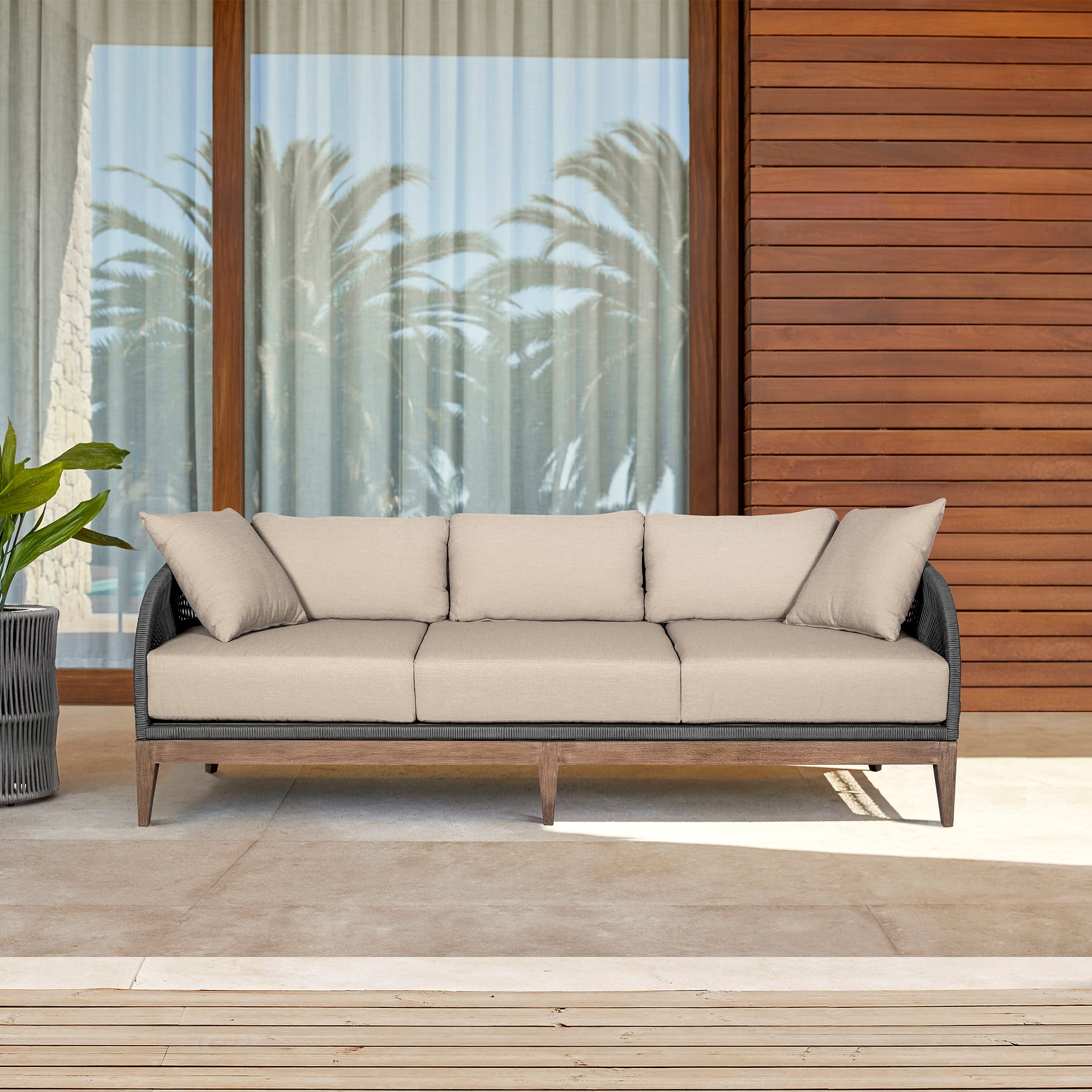 Armen Living Orbit Outdoor Sofa