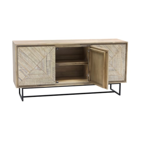  Sideboard Buffet in Natural Acacia Wood