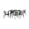 Armen Living Palma Outdoor Patio 7-Piece Dining Table Set 