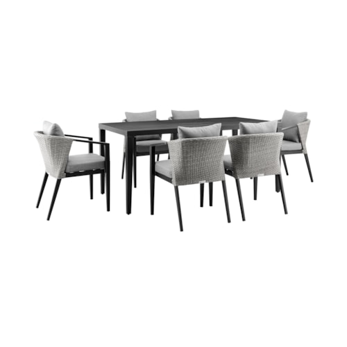 Casual Outdoor Patio 7-Piece Dining Table Set