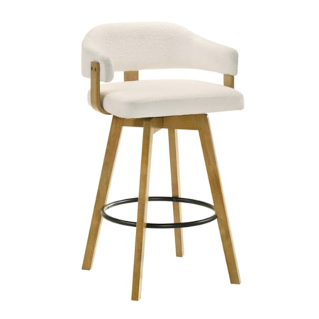 Upholstered Low-Back Barstool