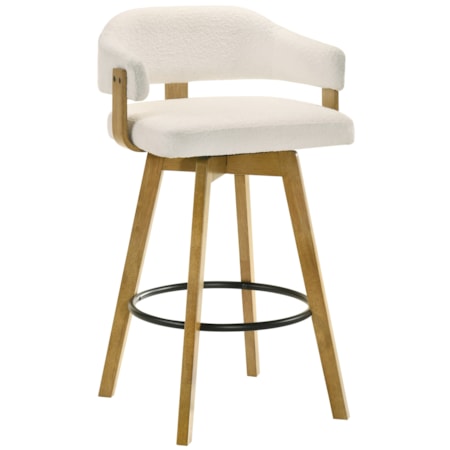 Upholstered Low-Back Barstool