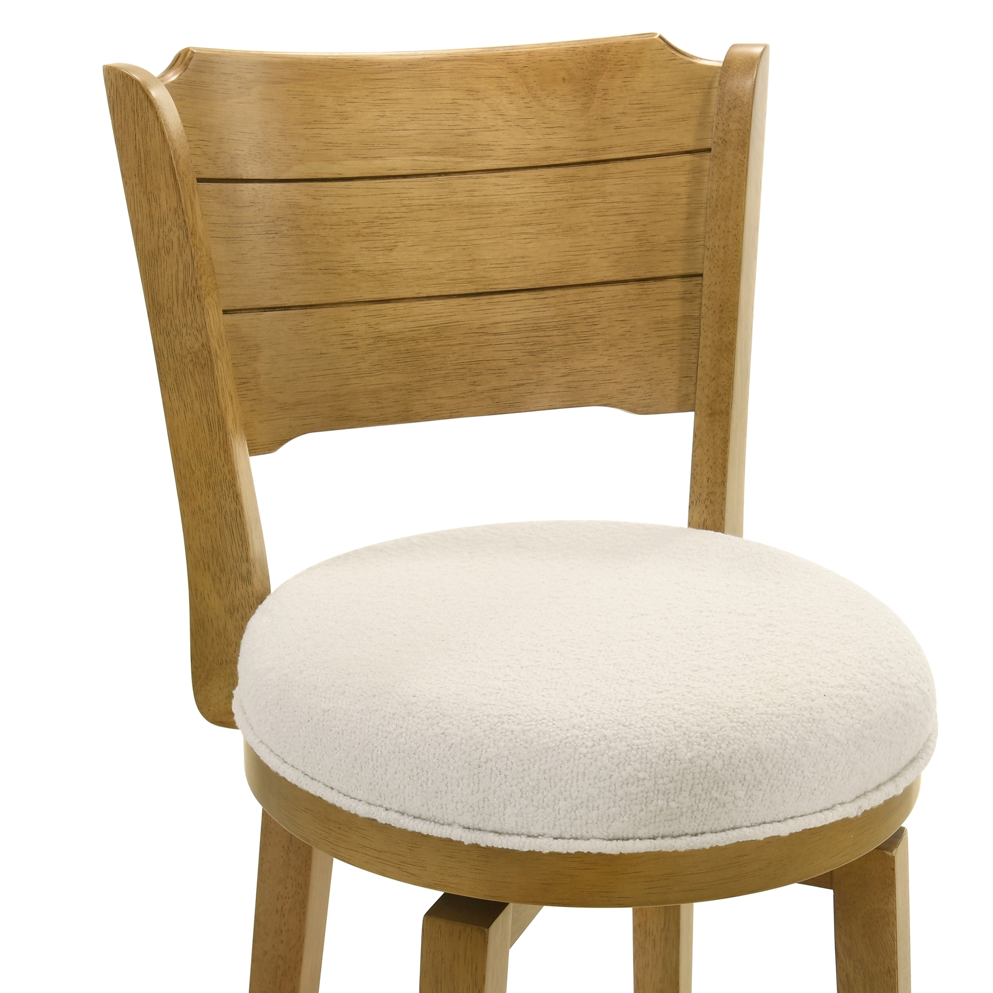 Armen Living Winsley Wooden Swivel Barstool w/Uph. Seat