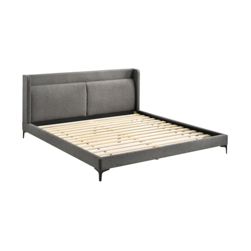 Contemporary King Upholstered Platform Bed