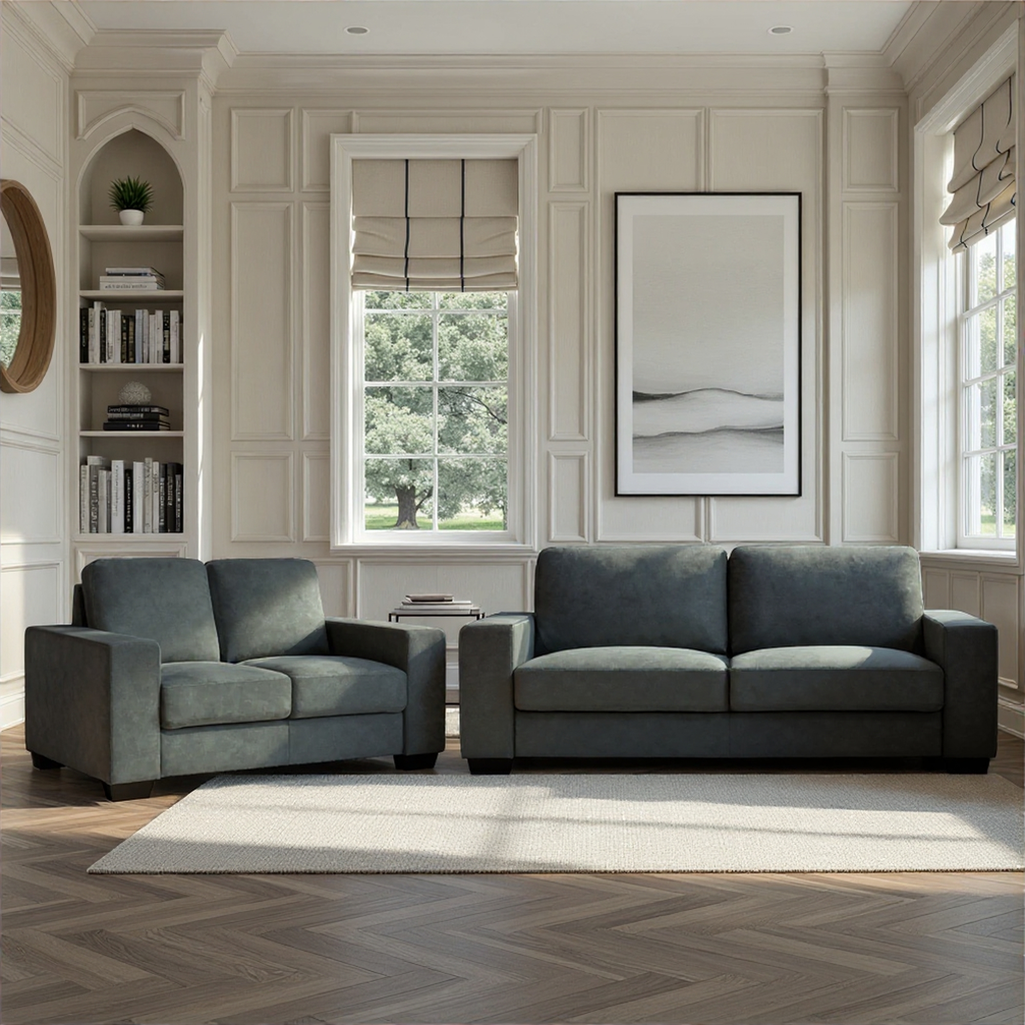 Armen Living Yvonne 2-pc. Track-Arm Living Room Set