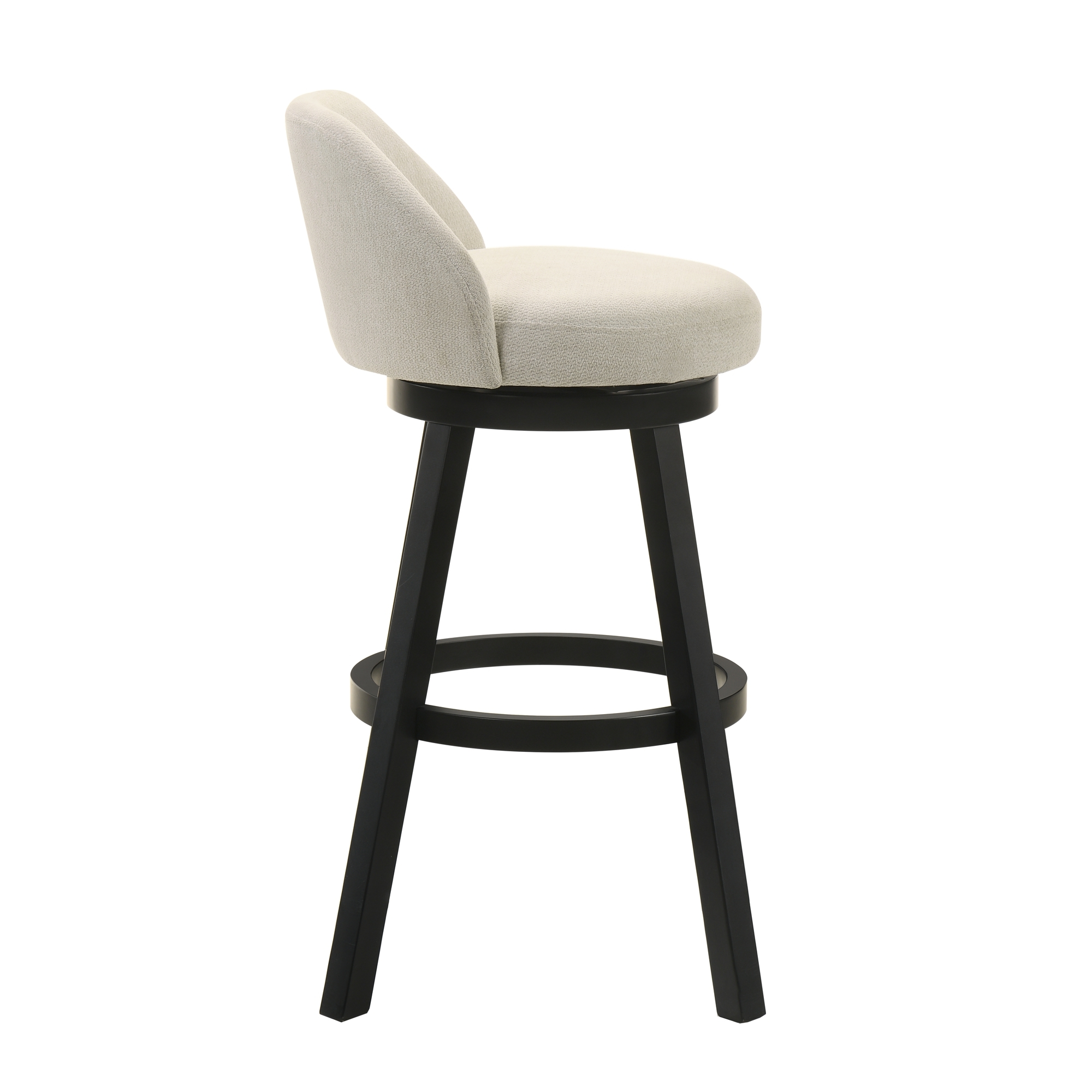 Low Curved-Back Swivel Barstool