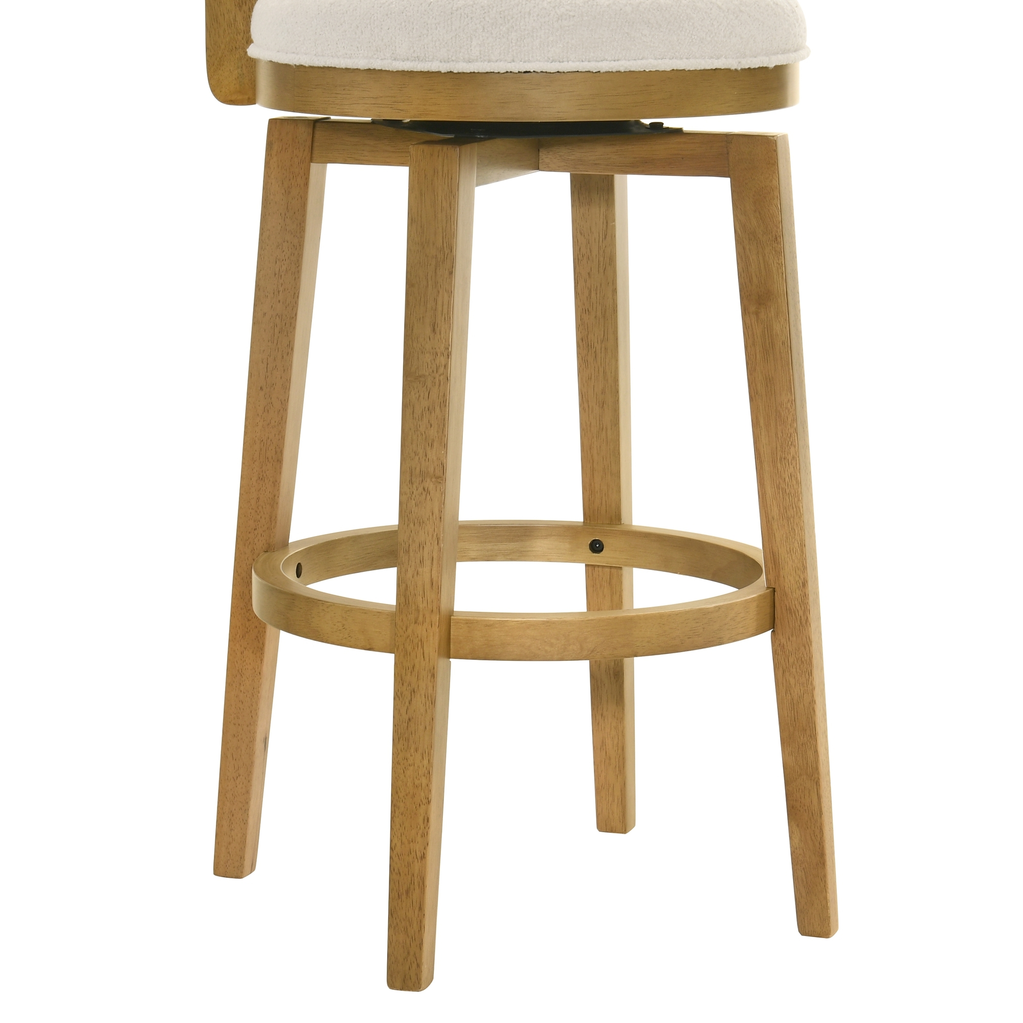 Armen Living Winsley Wooden Swivel Barstool w/Uph. Seat