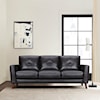 Armen Living Almafi Brown Leather Sofa